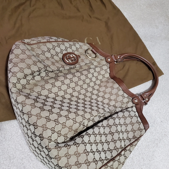 Gucci Handbags - Gucci Brown Large Sukey Hobo Bag